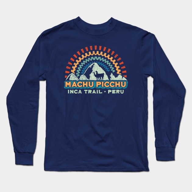 Machu Picchu Retro Inca - Peru Long Sleeve T-Shirt by TigerTom